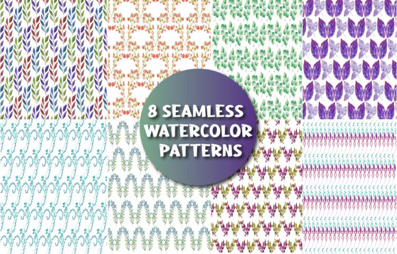 8 Seamless Watercolor Patterns for Modern Branding