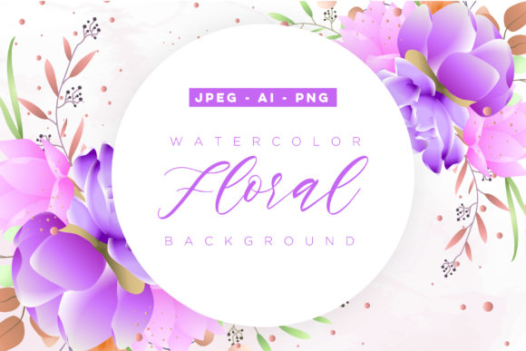 Beautiful Watercolor Floral Template for Graphic Templates