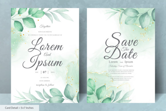 Elegant Watercolor Floral Wedding Cards: Print Templates Review
