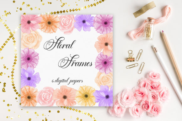 Floral Frames Watercolor Background Review