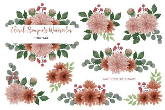Floral Watercolor Bouquet Clip Art Set 9 Review
