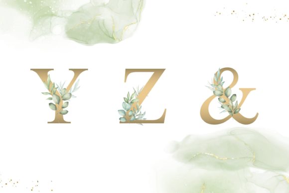 Minimalist Floral Alphabet for Logos and Branding