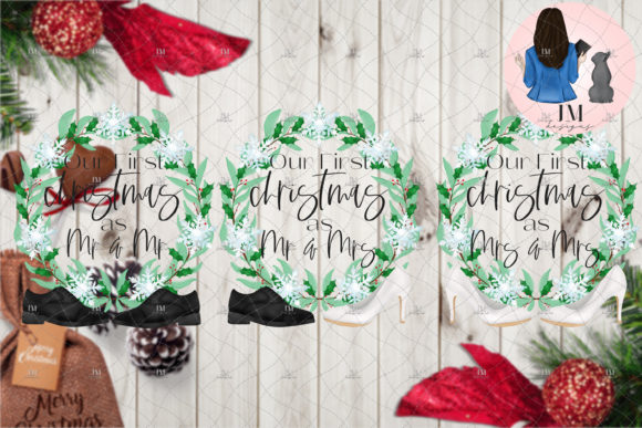 Our First Christmas Married Wreaths for Crafts