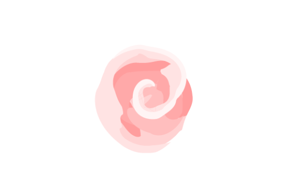 Red Spiral Wave Watercolor Design for Decorative Elements