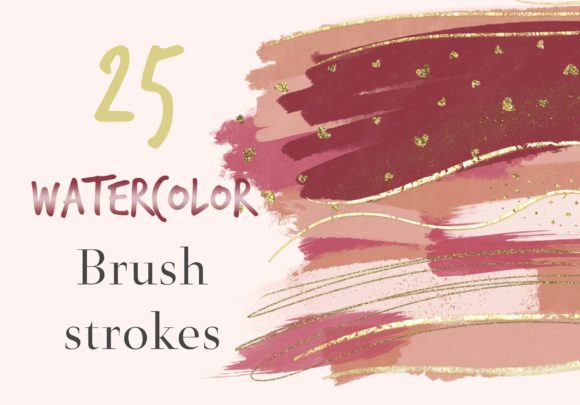 Review: Valentines Watercolor Brush Strokes for Real Projects