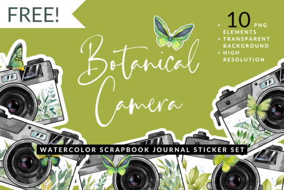 Review: Watercolor Leaf Butterfly Camera Sticker for Embroidery