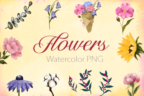 Reviewing Flowers Watercolor PNG Free for Real Embroidery