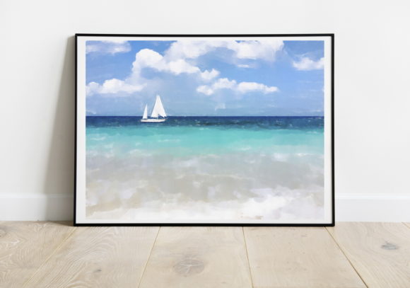 Sailboat Watercolor Art for Nature Branding