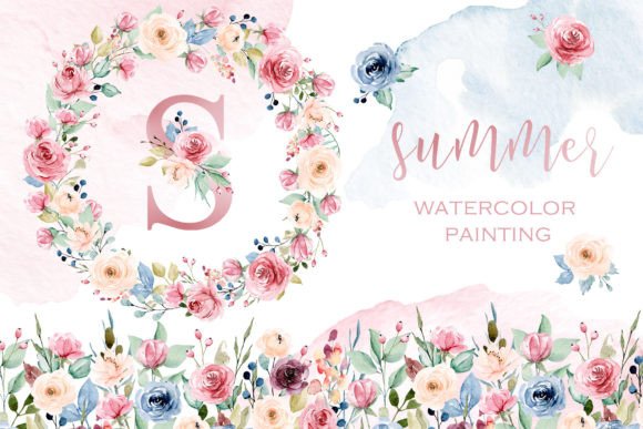Summer Watercolor Flowers: Fresh Illustrations