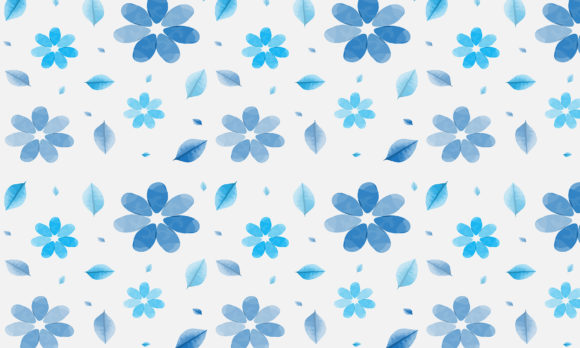 Watercolor Blue Floral Patterns for Blog Design