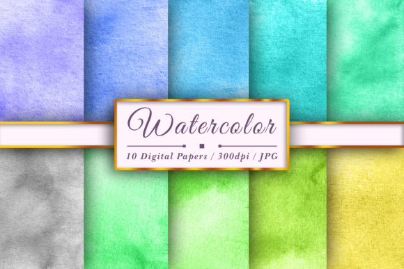 Watercolor Colorful Digital Papers for Vibrant Backgrounds