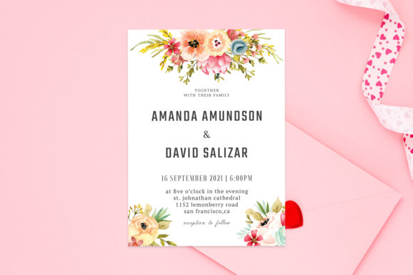 Watercolor Floral Wedding Invitation V2: A Crafter's Review of Print Templates