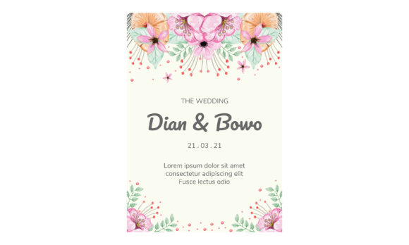 Watercolor Flower Wedding Invitation: Print Templates Review