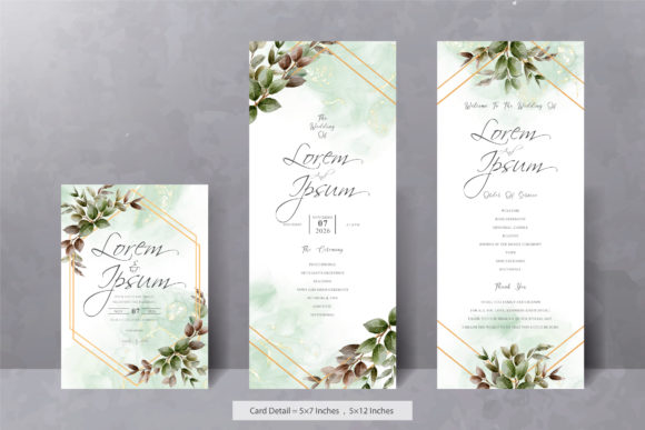 Watercolor Foliage Frame: Wedding Print Templates Review