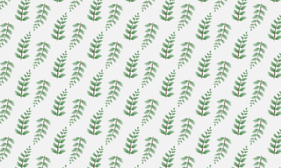 Watercolor Green Leaves Seamless Pattern for Modern Patterns