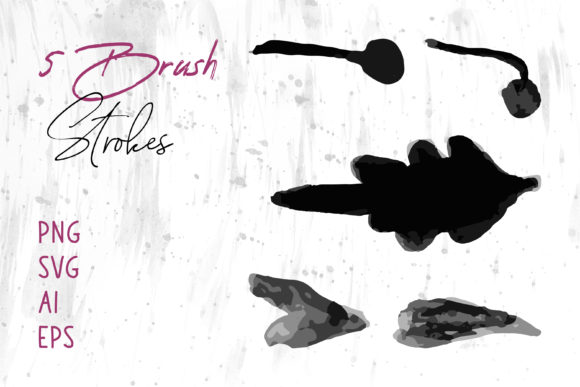 Watercolor Leaves Brush Strokes for Branding