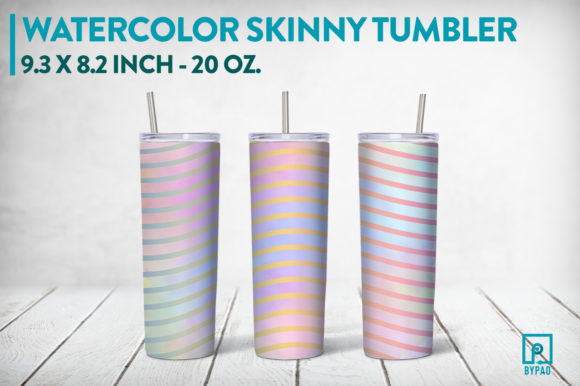 Watercolor Skinny Tumbler Sublimation Print Templates Review
