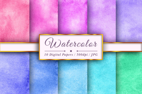 Watercolor Soft Color Digital Papers for Backgrounds
